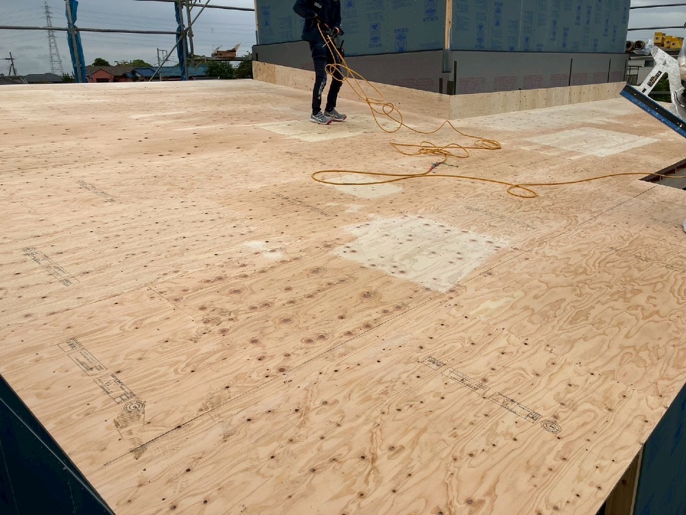 『2層目の野地施工』